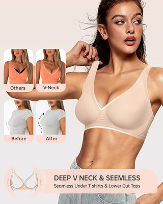 Body By Evara™ Deep V Jelly Bra No Underwire