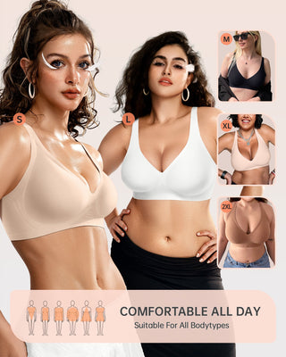 Body By Evara™ Deep V Jelly Bra No Underwire
