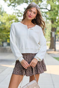 Casey Cream Henley Pullover
