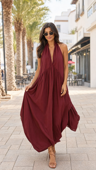Body By Evara™ Halter Maxi Dress