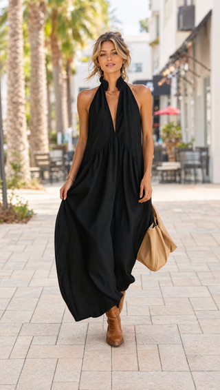 Body By Evara™ Halter Maxi Dress