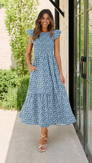 Body By Evara™ Smocked Maxi Dress