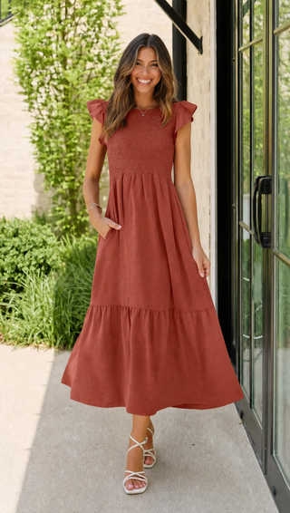 Body By Evara™ Smocked Maxi Dress