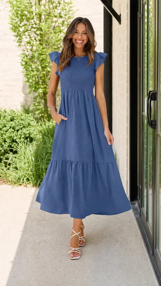 Body By Evara™ Smocked Maxi Dress