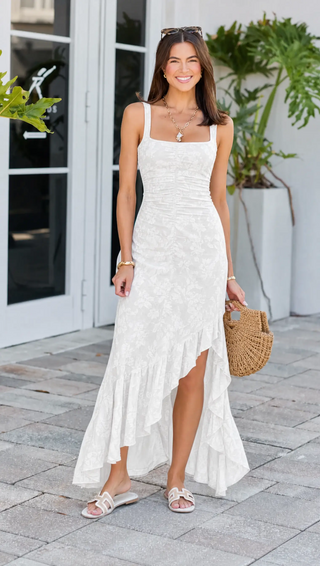 Body By Evara™ Elegant Floral Mermaid Maxi Dress